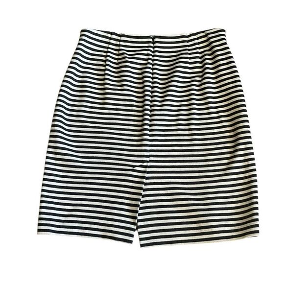 Talbots Black and Cream Striped Skirt, Size 12 - Picture 2 of 7